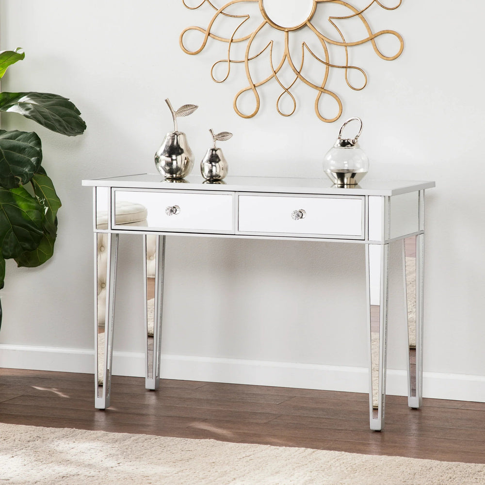 SwayLiving Mirage Mirrored 2-Drawer Console Table CONSOLE TABLES