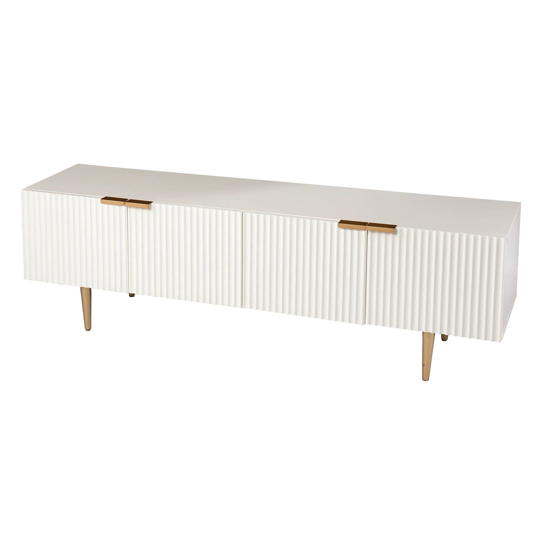 SwayLiving Pilston 4-Door Media Console MEDIA + TV STANDS