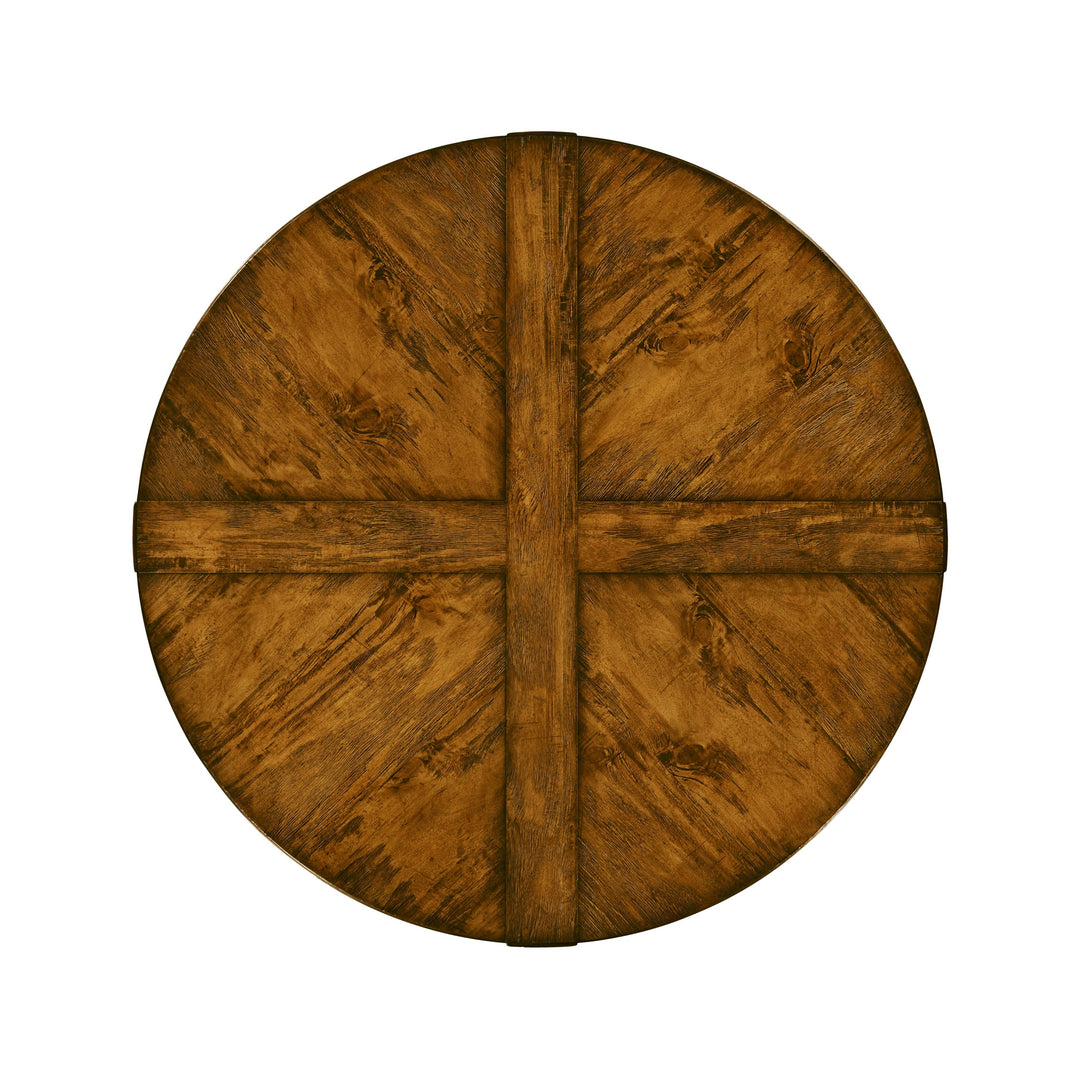 SwayLiving Casual Accents Country Walnut Round Wood Dining Table DINING TABLES