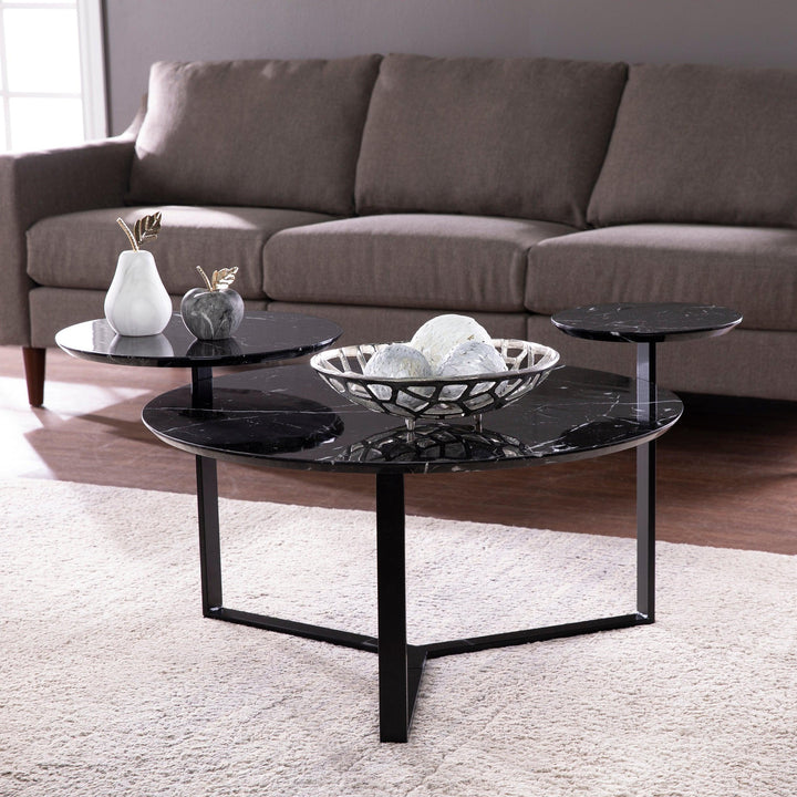 SwayLiving Saxelby Faux Marble Cocktail Table COFFEE TABLES