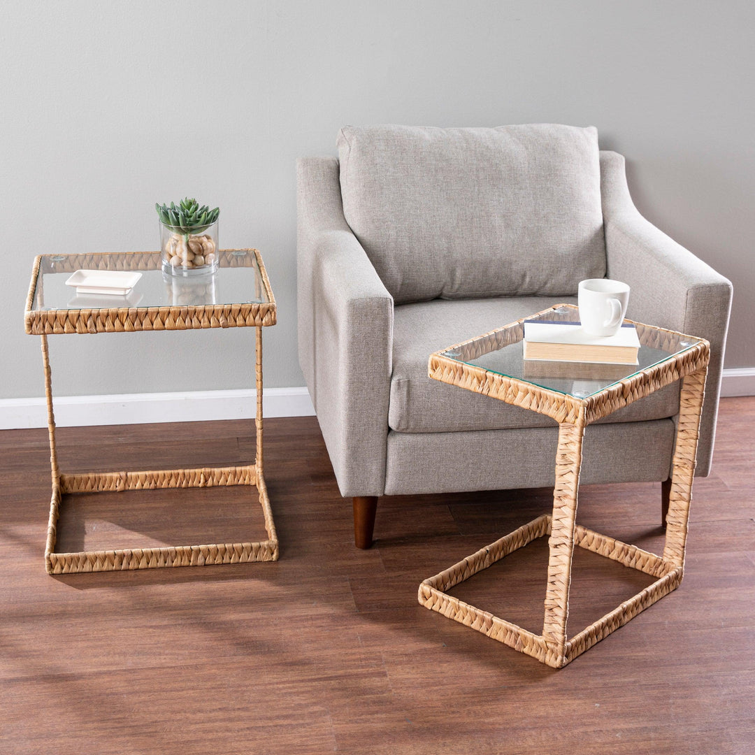 SwayLiving Ismaya Water Hyacinth C Tables – 2pc Set ACCENT TABLES