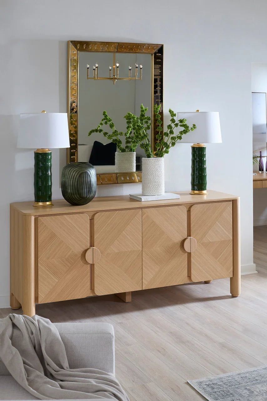 SwayLiving Nolan 4-Door Cabinet SIDEBOARDS + CREDENZAS