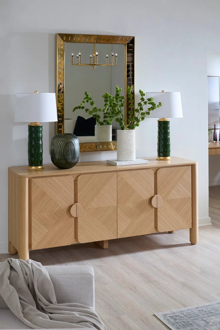 SwayLiving Nolan 4-Door Cabinet SIDEBOARDS + CREDENZAS