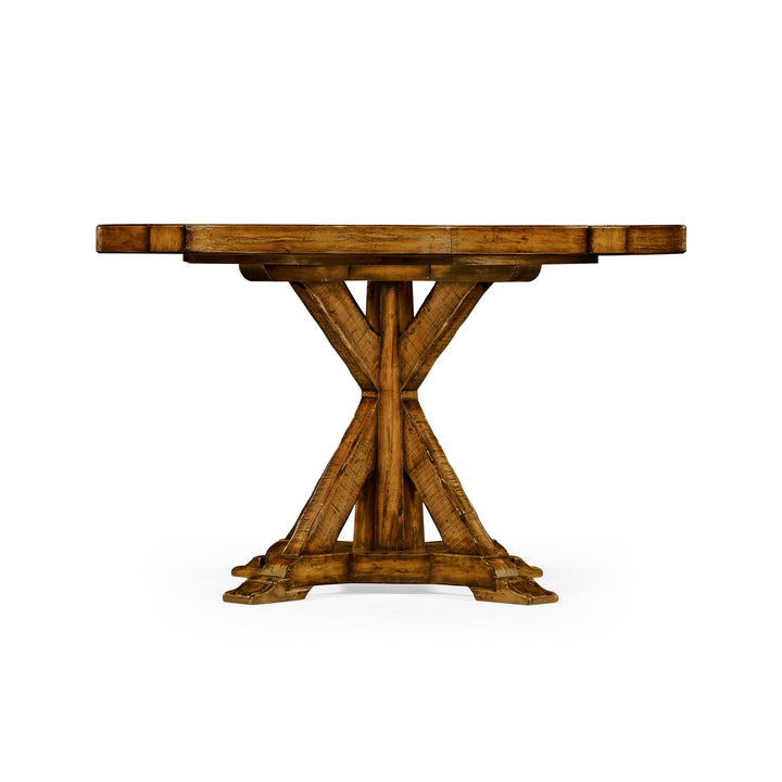 SwayLiving Casual Accents Country Walnut Round Wood Dining Table DINING TABLES