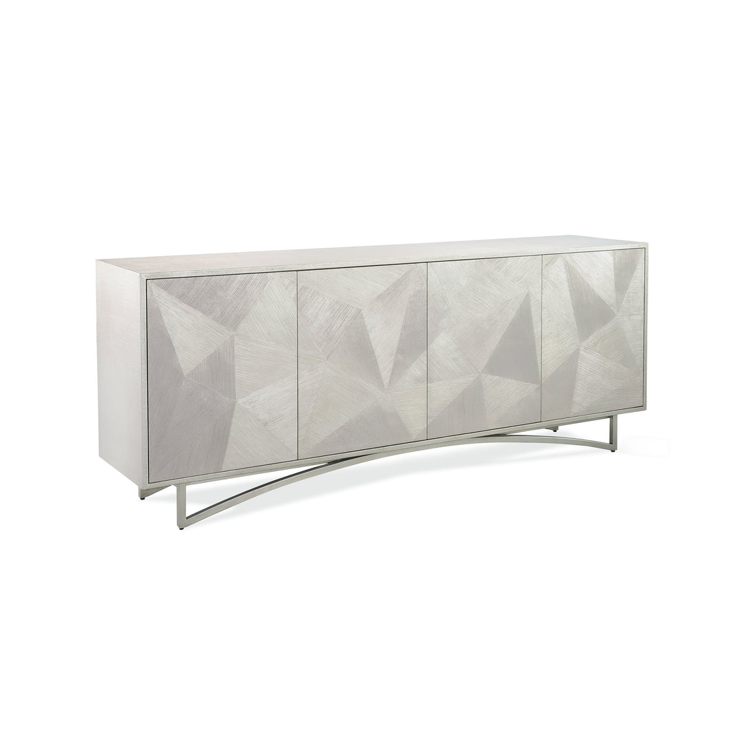 Vertex Four-Door Sideboard, Silver