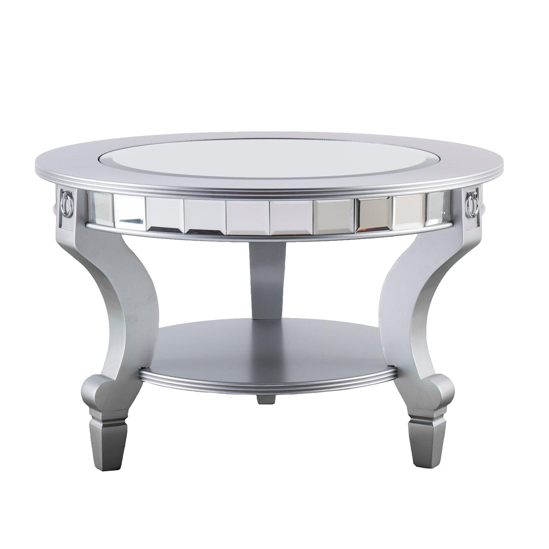SwayLiving Linsay Mirrored Round Cocktail Table COFFEE TABLES
