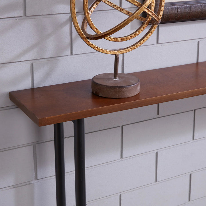 SwayLiving Agnew Console Table - Black w/ Espresso CONSOLE TABLES