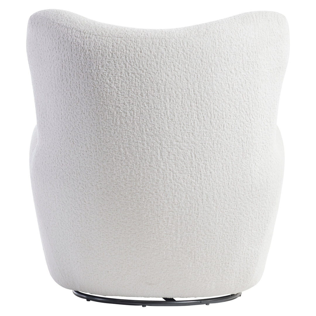Silvi Fabric Swivel Chair, White
