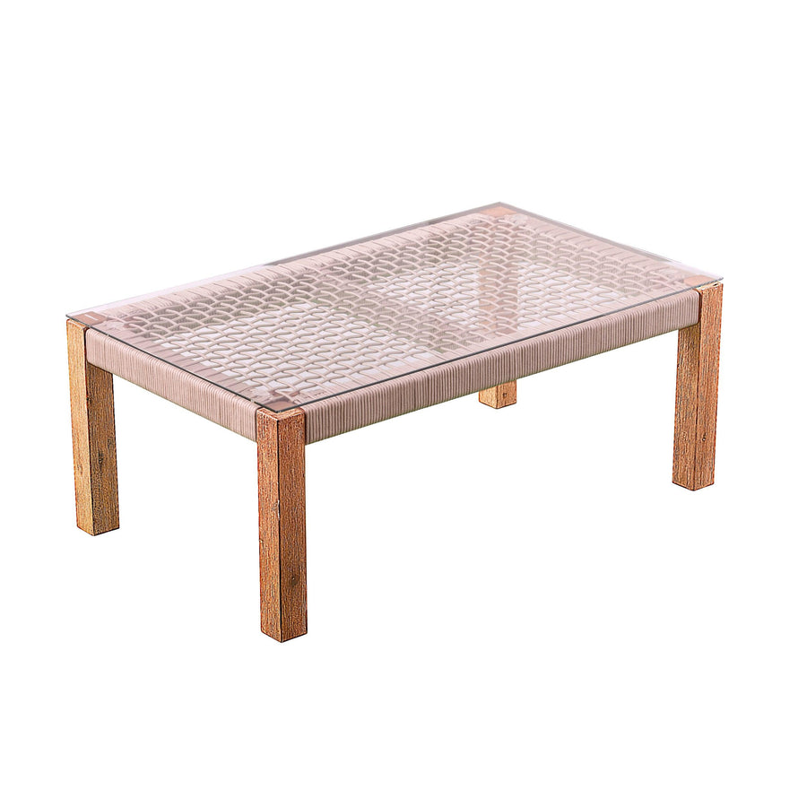 SwayLiving Brendina Outdoor Glass-Top Cocktail Table COFFEE TABLES