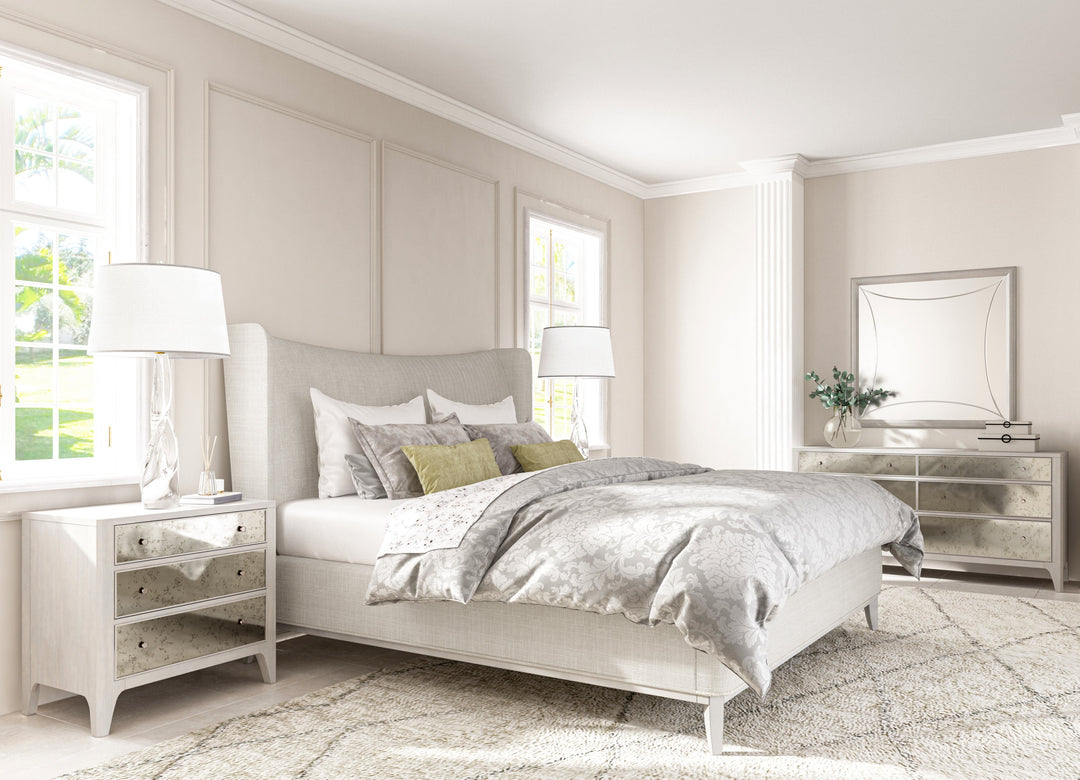 Mezzanine 3 Drawer Mirrored Nightstand