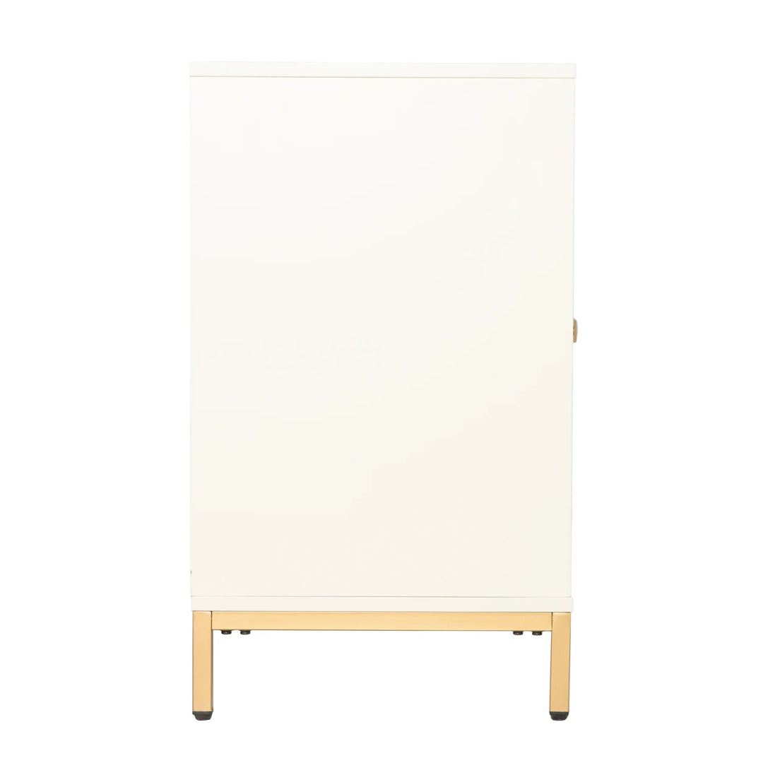 SwayLiving Marradi Media Console w/ Storage - Cream MEDIA + TV STANDS