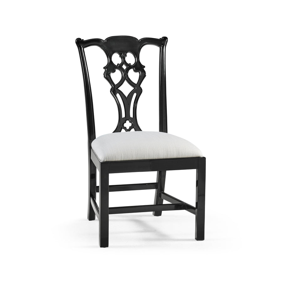 SwayLiving Reimagined Spark Chippendale Black Side Chair - Set Of 2 DINING CHAIRS