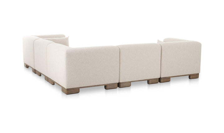 SwayLiving - June Classic L-Shaped Modular Sectional Oatmeal - OA-1048-34 | SwayLiving