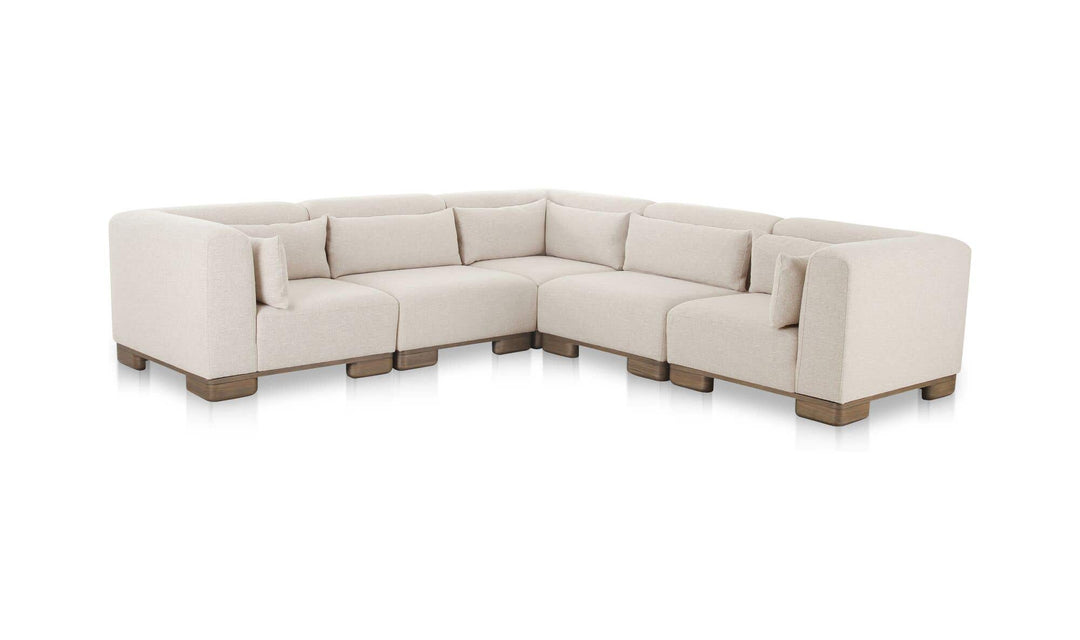 SwayLiving - June Classic L-Shaped Modular Sectional Oatmeal - OA-1048-34 | SwayLiving