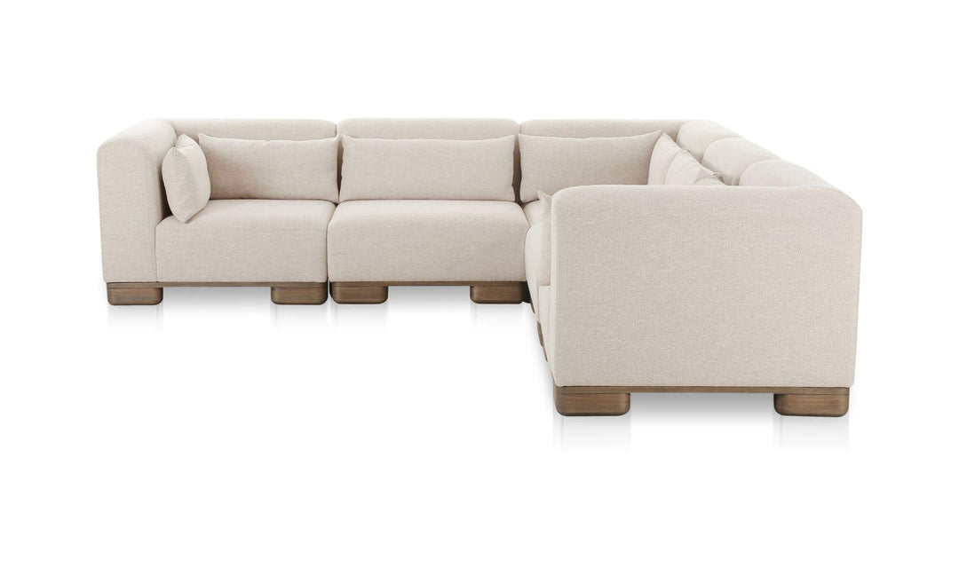SwayLiving - June Classic L-Shaped Modular Sectional Oatmeal - OA-1048-34 | SwayLiving