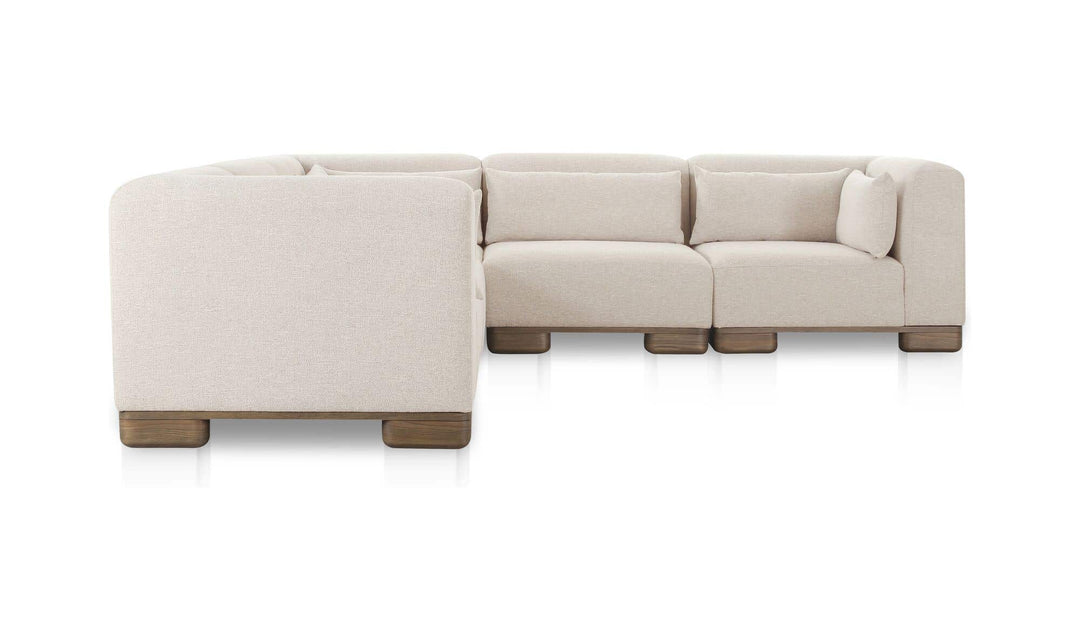 SwayLiving - June Classic L-Shaped Modular Sectional Oatmeal - OA-1048-34 | SwayLiving