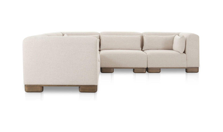 SwayLiving - June Classic L-Shaped Modular Sectional Oatmeal - OA-1048-34 | SwayLiving
