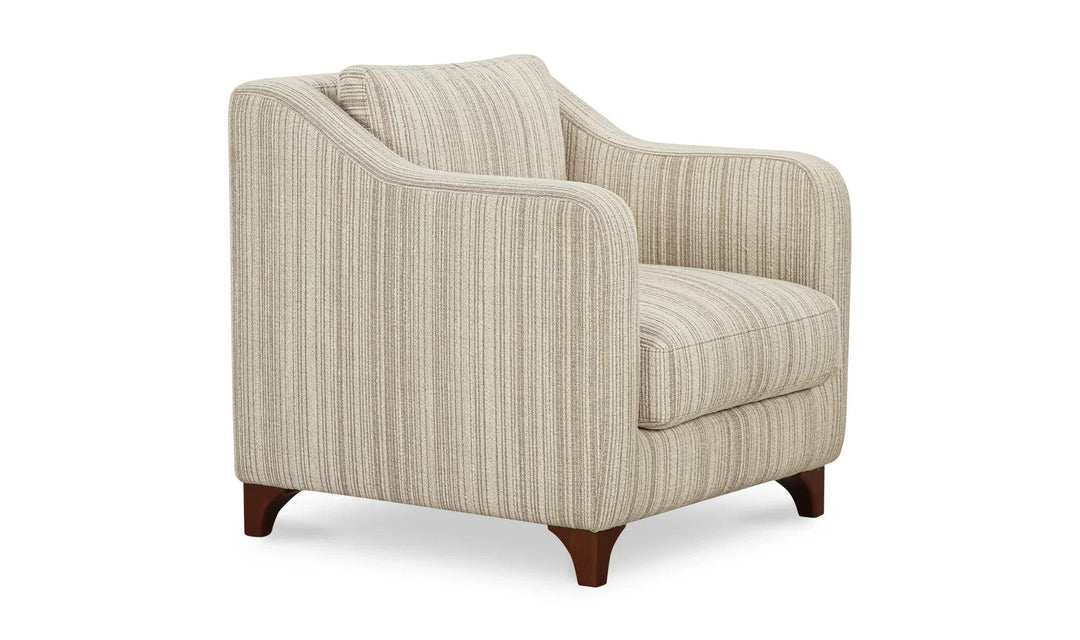 Hewitt Accent Chair Beige Stripe - SwayLiving