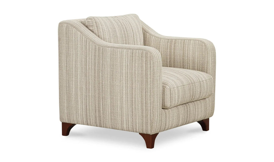 Hewitt Accent Chair Beige Stripe - SwayLiving