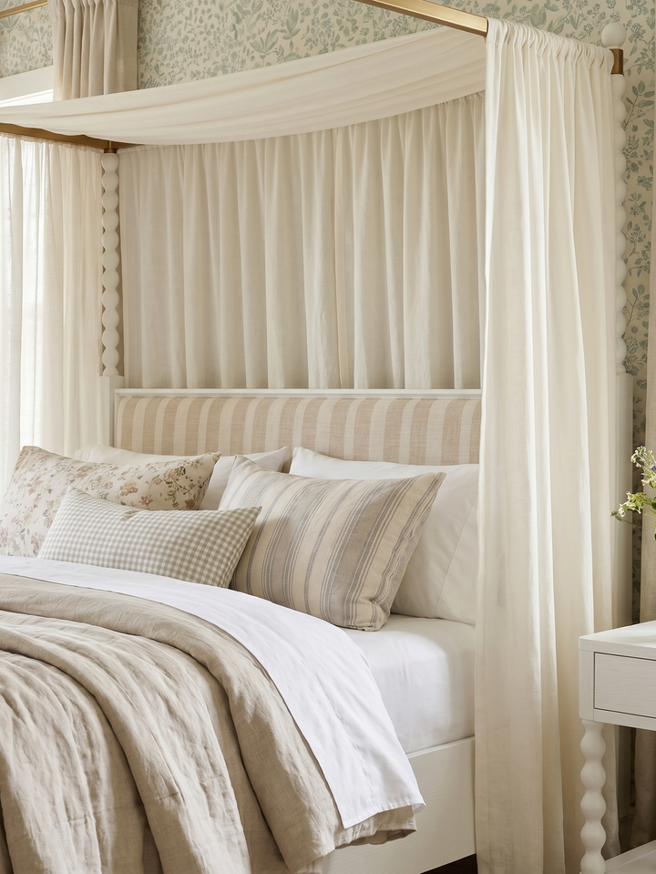 Haven KG Uph Canopy Poster Bed