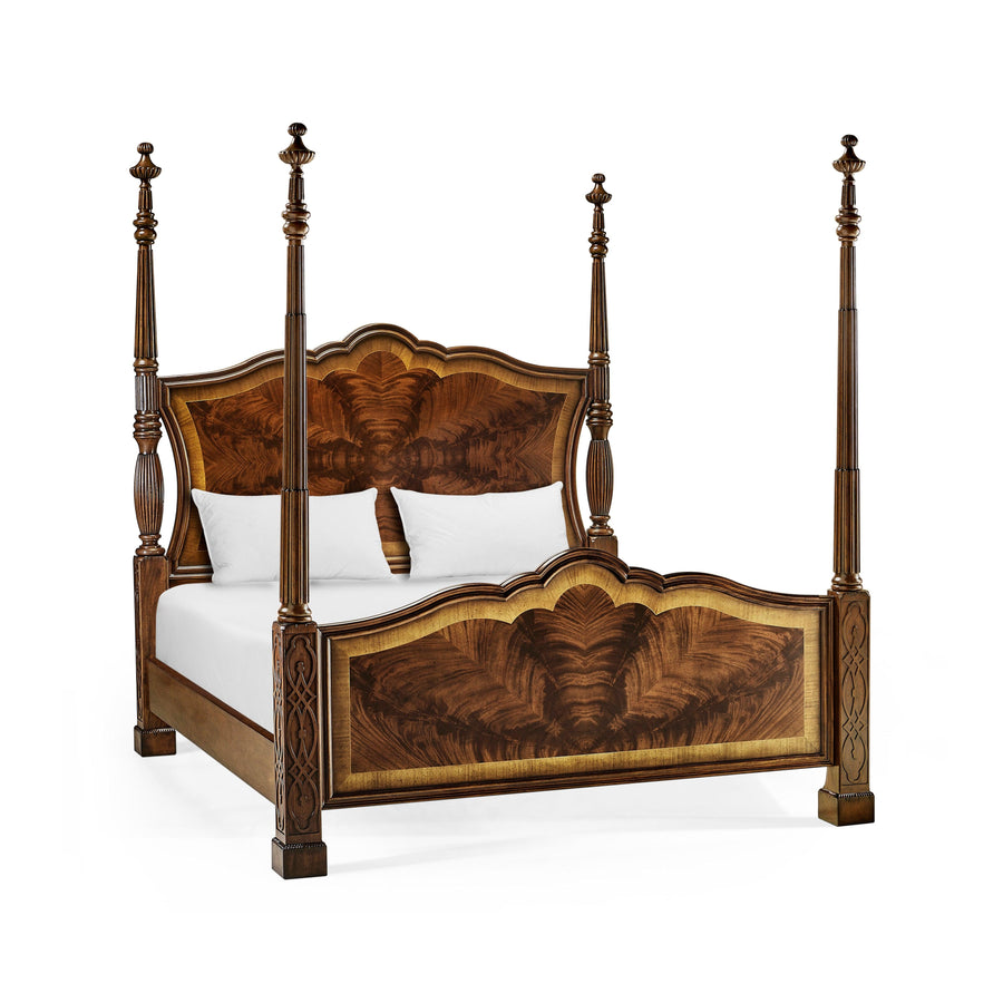 SwayLiving Versailles Mahogany King Poster Bed BEDS