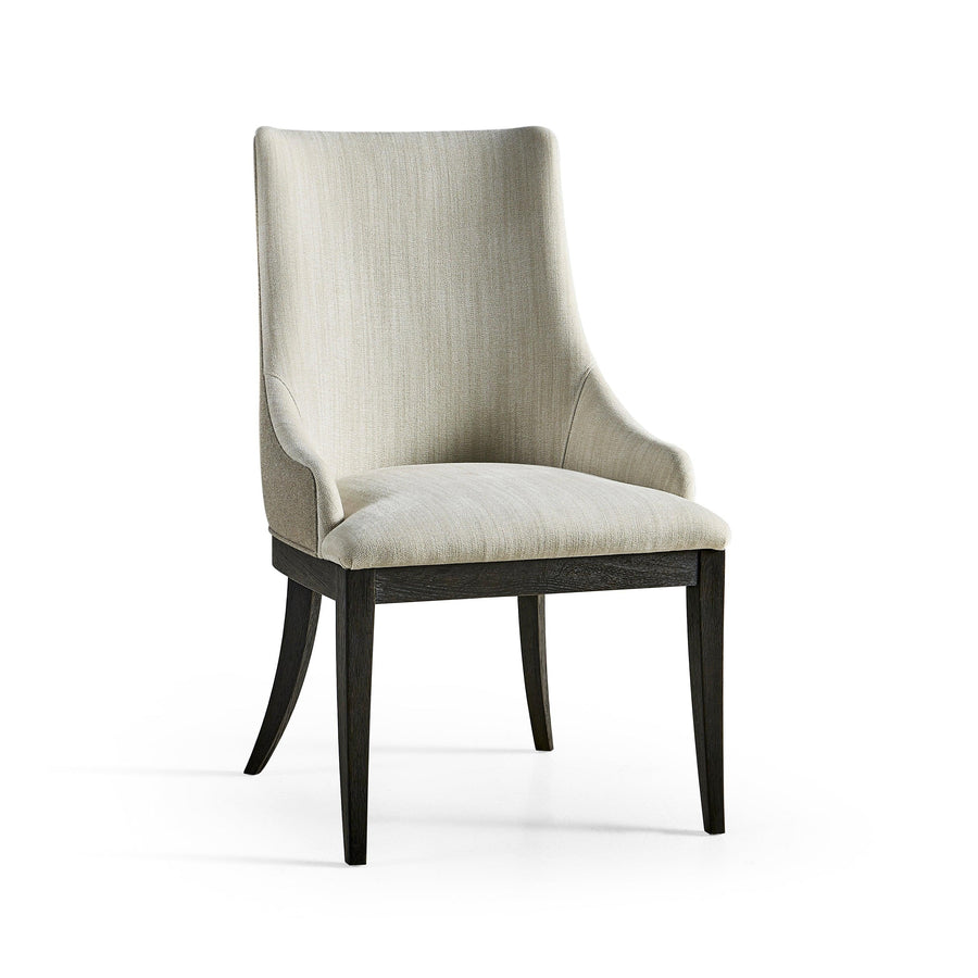 SwayLiving Timeless Aurora Upholstered Side Chair in Ebonized Black - Set Of 2 DINING CHAIRS