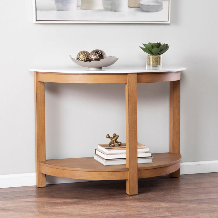 SwayLiving Chandlen Demilune Console Table CONSOLE TABLES