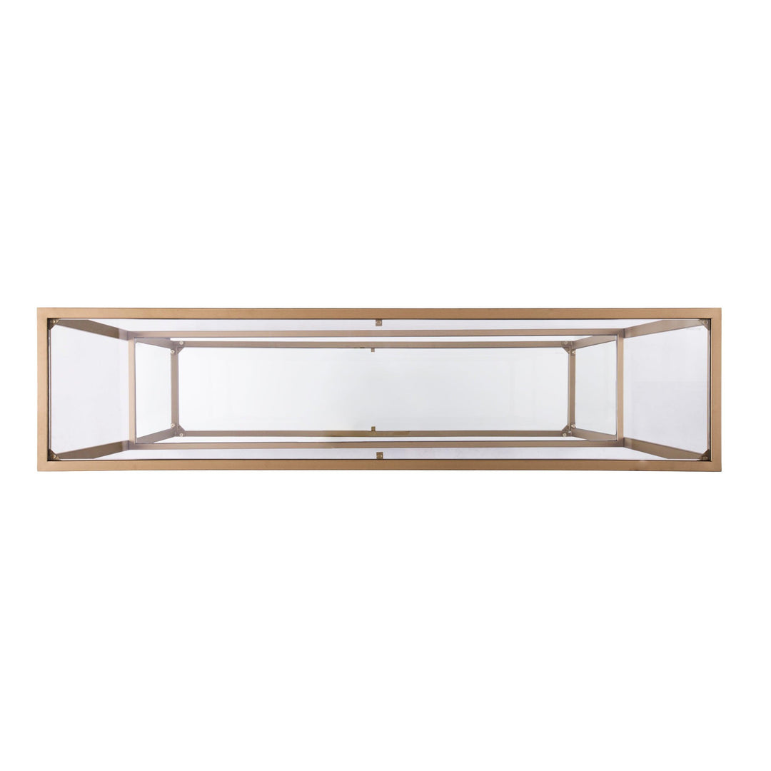 SwayLiving Horten Glam Narrow Console - Gold w/ Mirror CONSOLE TABLES