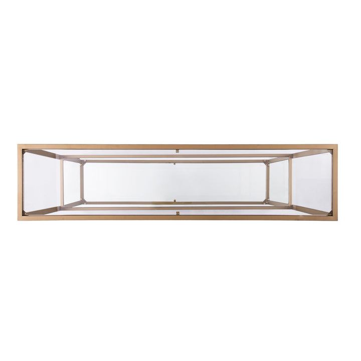 SwayLiving Horten Glam Narrow Console - Gold w/ Mirror CONSOLE TABLES