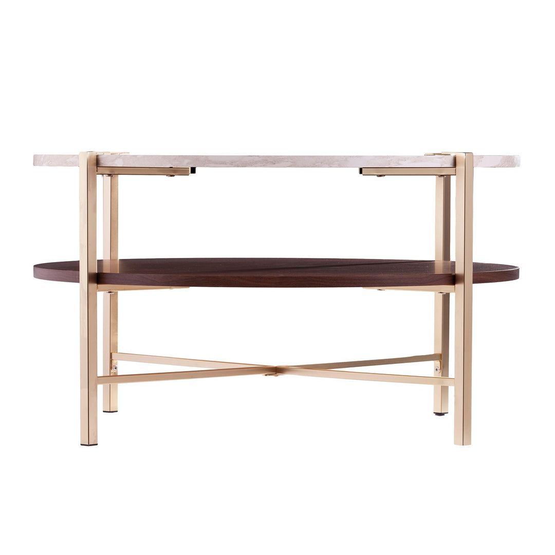 SwayLiving Ardmillan Round Faux Marble Cocktail Table COFFEE TABLES