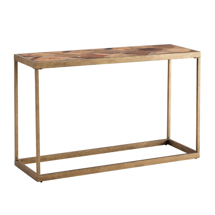 SwayLiving Dorville Reclaimed Wood Patchwork Console Table CONSOLE TABLES