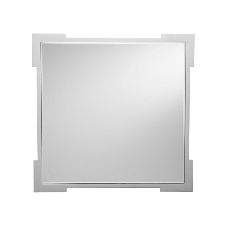 SwayLiving Glenview Glam Mirrored Square End Table - Matte Silver ACCENT TABLES