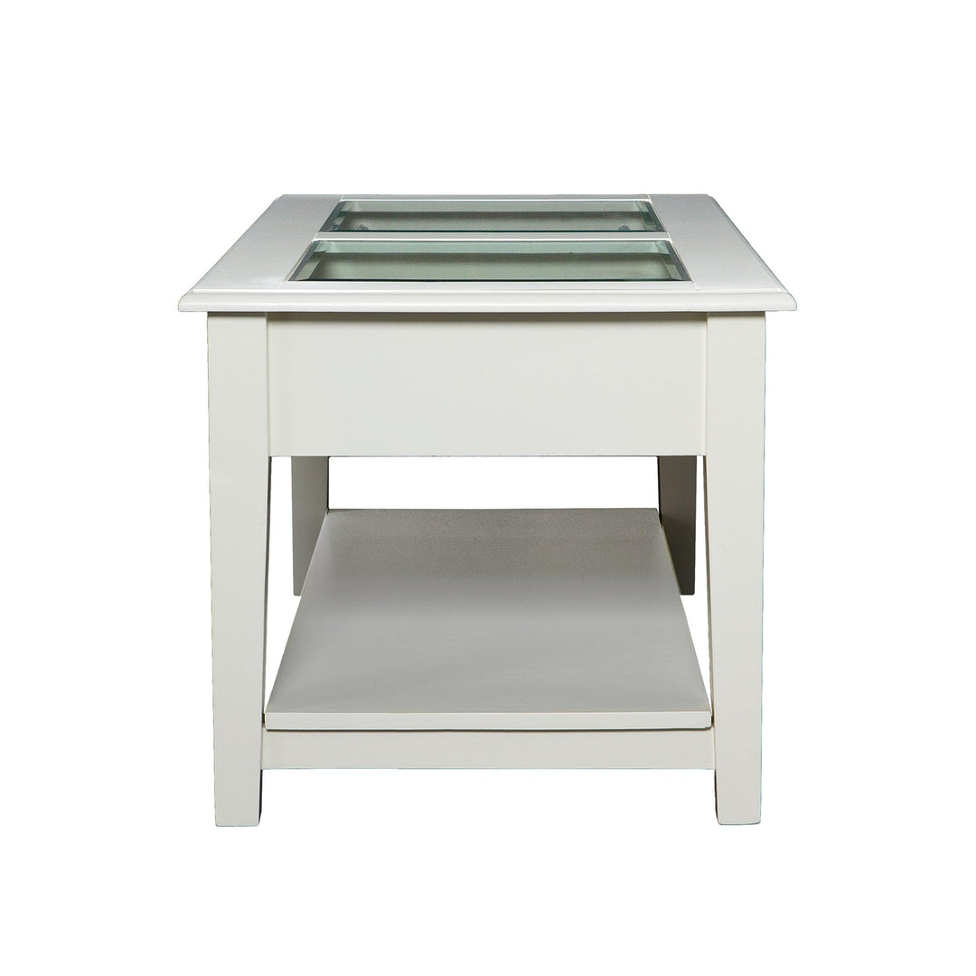 SwayLiving Panorama Glass-Top Coffee Table COFFEE TABLES