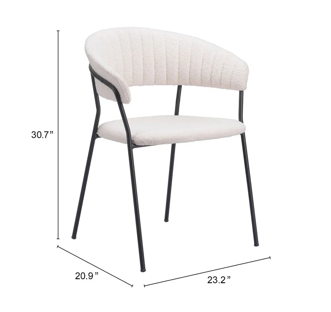 SwayLiving Josephine Dining Chair (Set of 2) Cream DINING CHAIRS