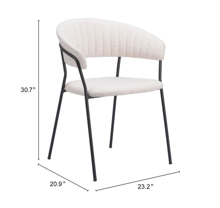 SwayLiving Josephine Dining Chair (Set of 2) Cream DINING CHAIRS
