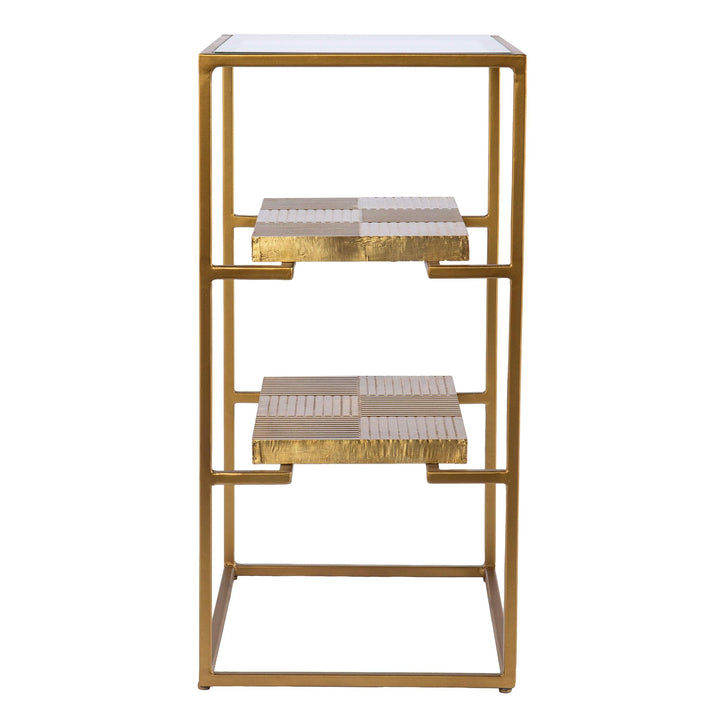SwayLiving Penketh Glass-Top End Table w/ Storage ACCENT TABLES