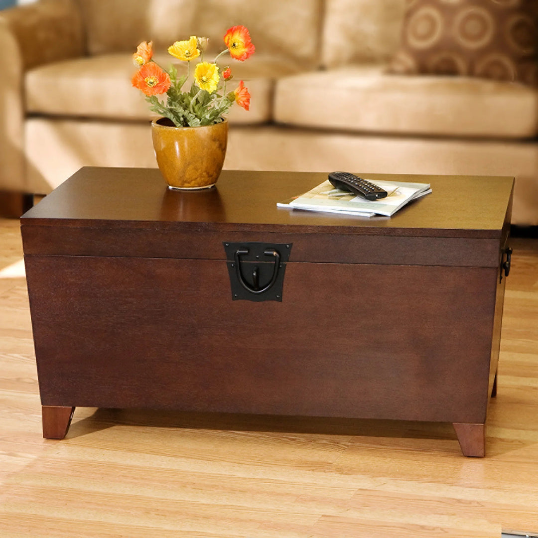 SwayLiving Pyramid Trunk Cocktail Table - Espresso COFFEE TABLES