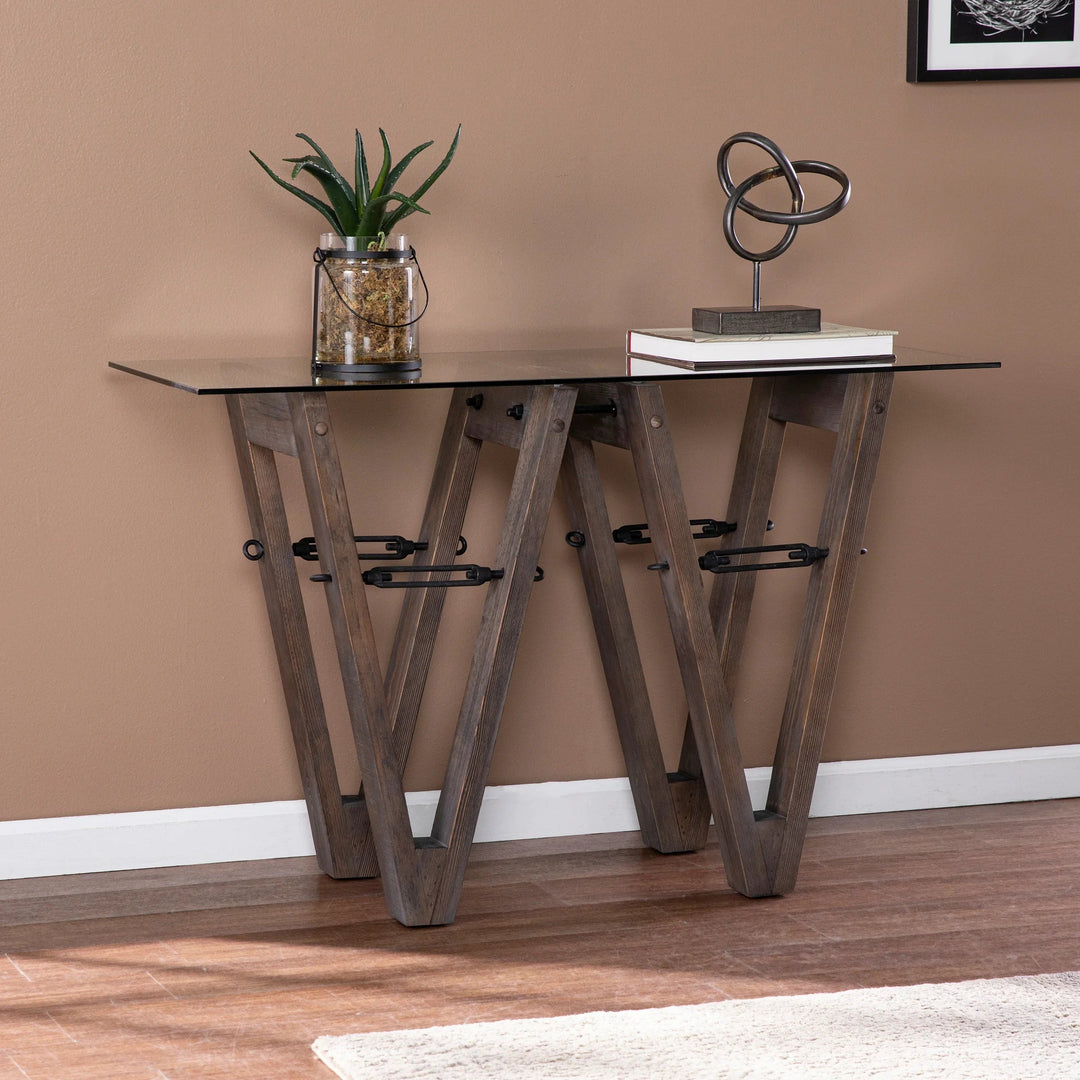 SwayLiving Garrinston Reclaimed Wood Console Table CONSOLE TABLES