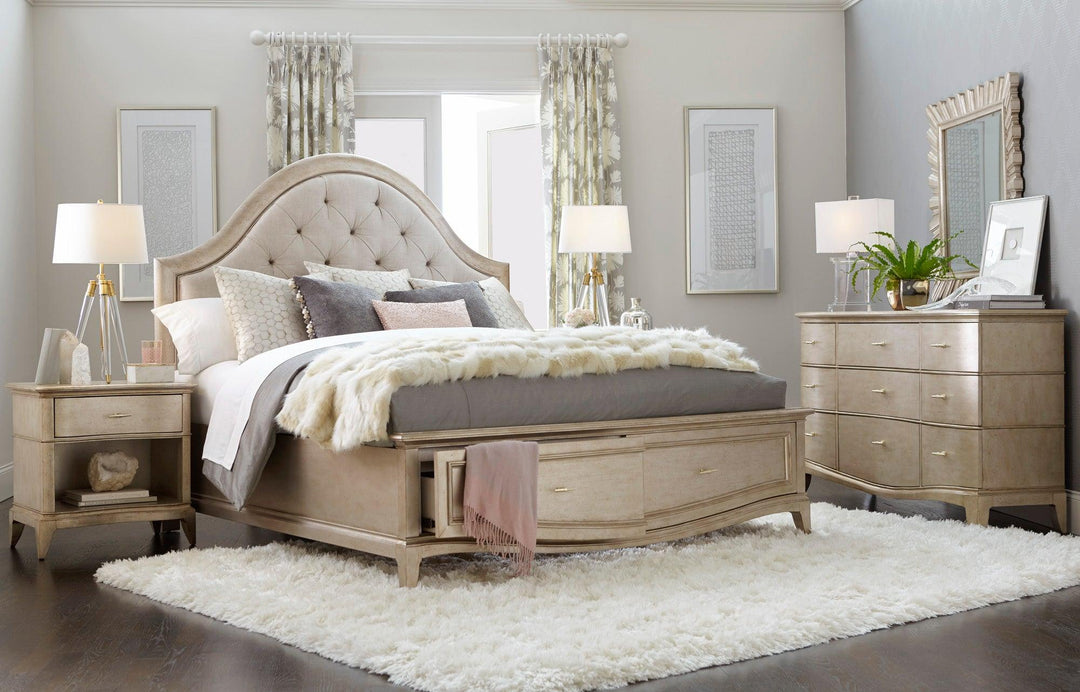SwayLiving Starlite Upholstered Panel Bed with Storage BEDS