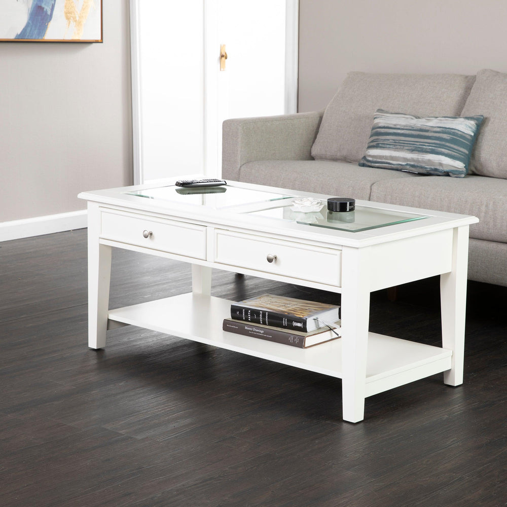 SwayLiving Panorama Glass-Top Coffee Table COFFEE TABLES