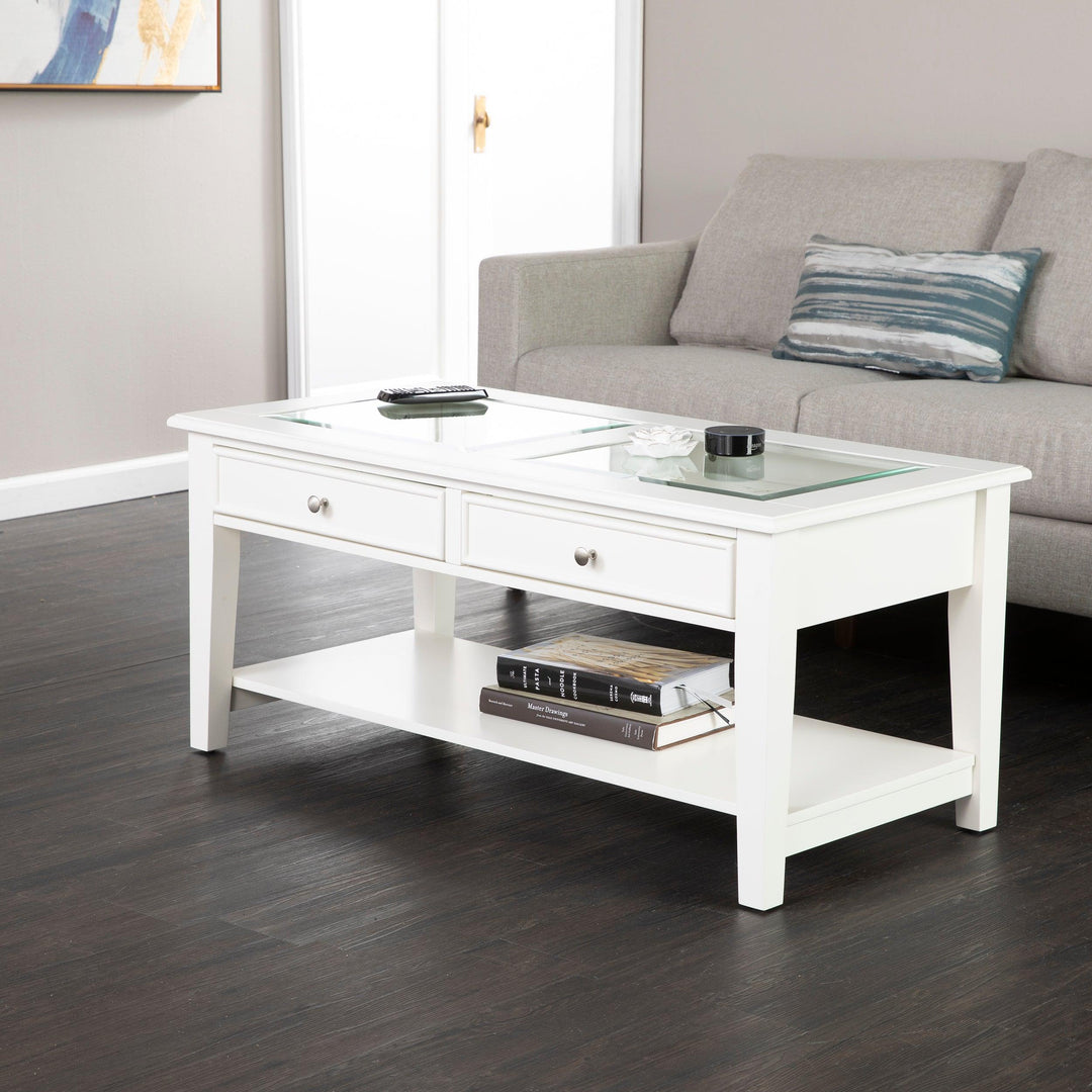 SwayLiving Panorama Glass-Top Coffee Table COFFEE TABLES