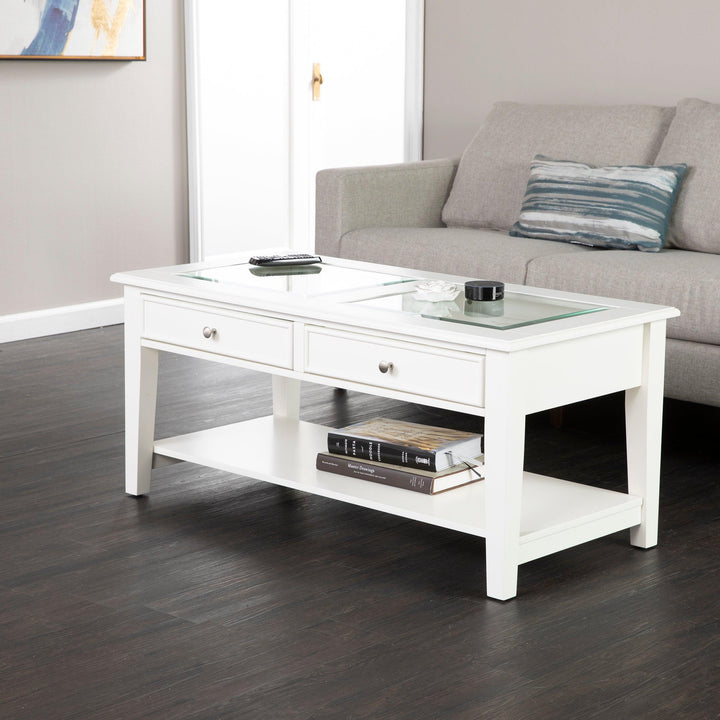 SwayLiving Panorama Glass-Top Coffee Table COFFEE TABLES