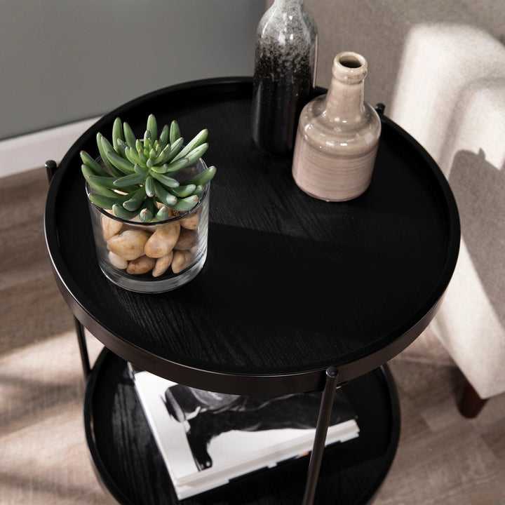 SwayLiving Verlington Round Farmhouse Style End Table ACCENT TABLES