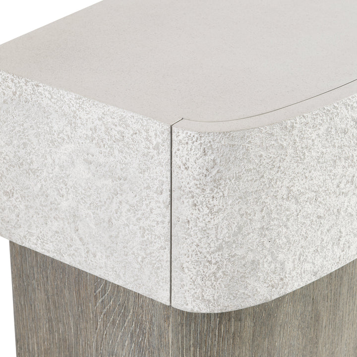 Monolith Faux Stone Nightstand