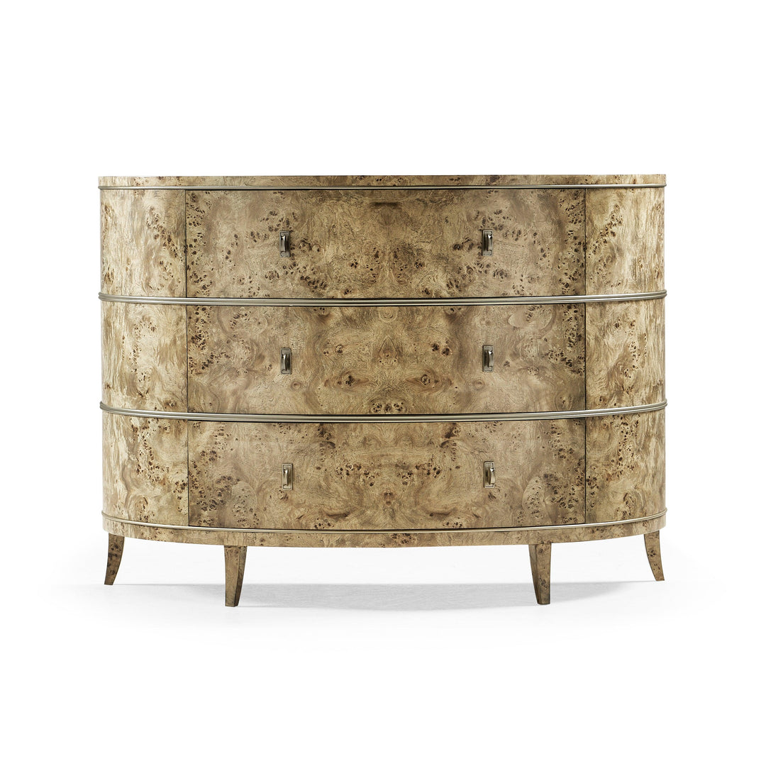 SwayLiving Reimagined Fulgurite Mappa Burl Demilune CONSOLE TABLES