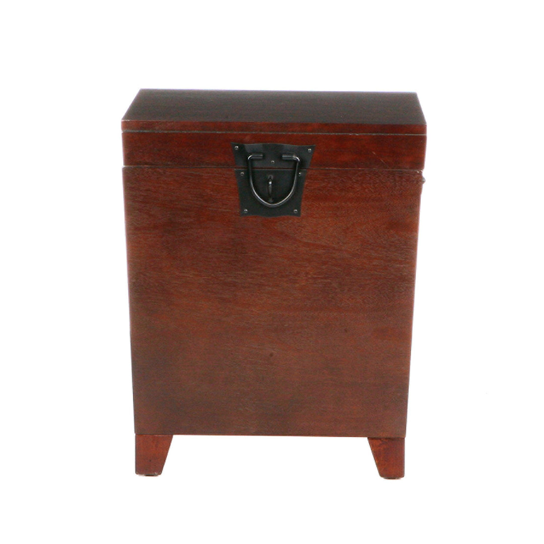 SwayLiving Pyramid Trunk End Table - Espresso ACCENT TABLES