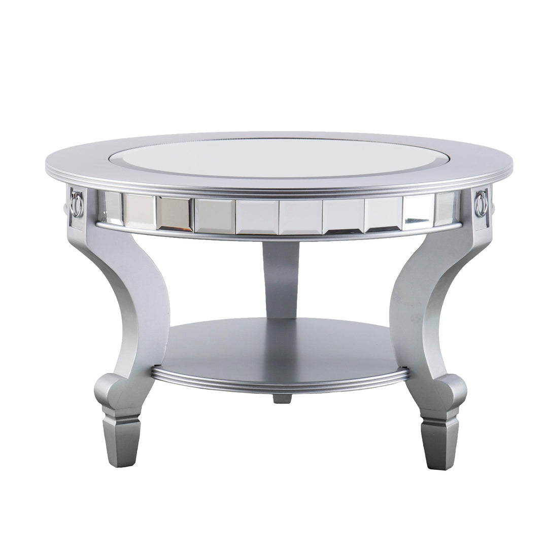 SwayLiving Linsay Mirrored Round Cocktail Table COFFEE TABLES