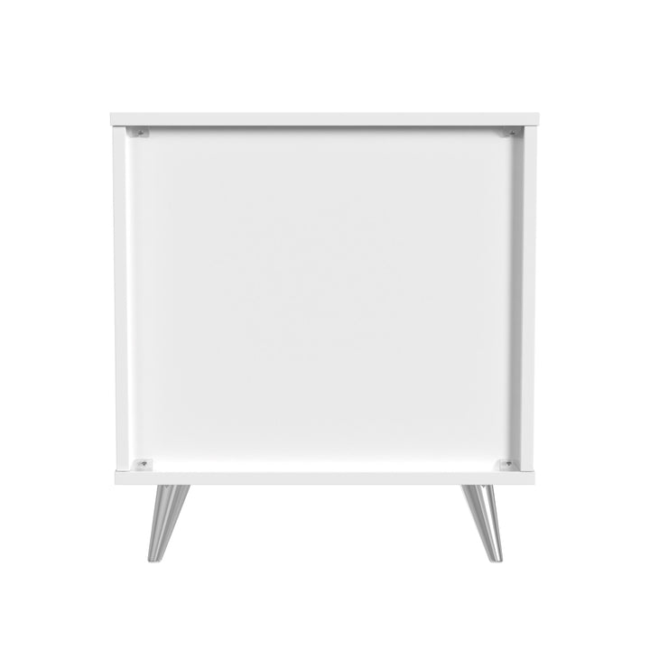 SwayLiving Oren Nightstand with Drawers - White NIGHTSTANDS