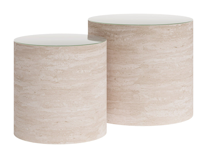 Carzo Coffee Table Set (2-Piece) Stone Beige