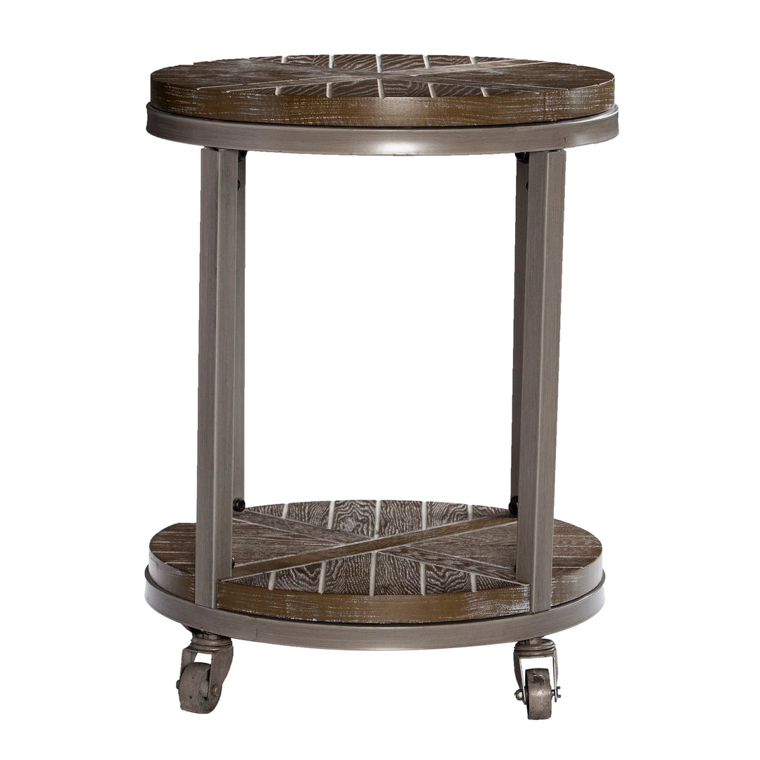 SwayLiving Konya Urban Industrial Round End Table ACCENT TABLES